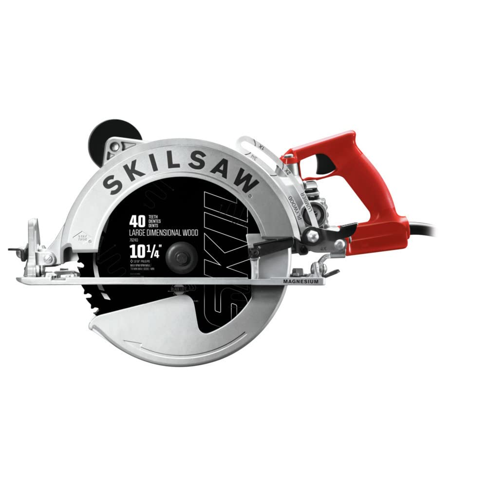 SKIL 10-1/4 In. Magnesium Worm Drive Circular Saw With Twist Lock- SPT70WM-71 - WoodArtSupply