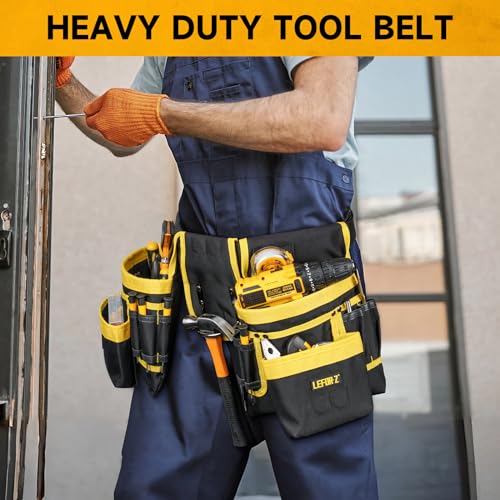 Tool Belt,Magnetic Tool Pouch,27-Pockets Heavy Duty Padded Tool Belts for Men,Detachable & Adjustable Tool Pouch Bag for LEFOR·Z