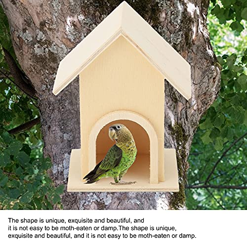 5PCS Wooden Birdhouses, Wooden Bird House for Outdoor Hanging DIY Unfinished Wood Birdhouse DIY Bird Feeder Cagehanging Garden Patio Decorative for Beufee