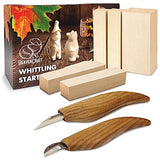 BeaverCraft Wood Carving Kit S16 Wood Whittling Kit for Beginners Kids Wood Carving Set - Whittling knife, Chip Wood Carving Knife, Basswood Carving BeaverCraft