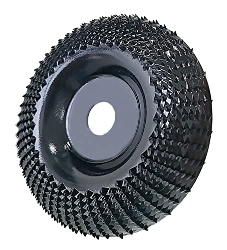 Wood Carving Disc Grinder Wheel Disc 4 Inch Wood Shaping Wheel Wood Grinding Shaping Disc for Angle Grinders with 5/8” Arbor lumfork