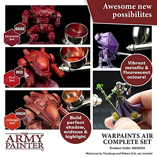 The Army Painter Warpaints Air Complete Set - 126 Non-Toxic Water Based Airbrush Paint Set – Miniature Paint for Tabletop Roleplaying, Boardgames, The Army Painter