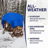 Rugged Rhino All Weather 100% Waterproof Heavy Duty Tarp, 2 Pack, 5 Mil UV Temperature Resistant Tarps, High Durability Multipurpose Cover, for Home Rugged Rhino