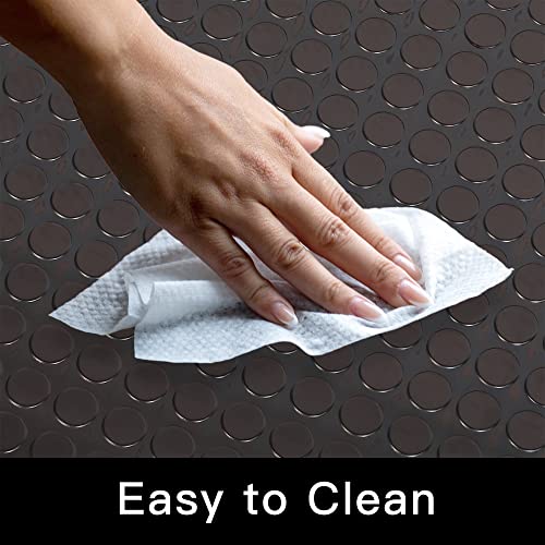 Baoz Garage Floor Rubber Mat 16.4x3.3ft Anti-Slip Rubber Floor Protector Mat Heavy Duty Coin-Grip Rubber Flooring Rolls Parking Mats for Industry Baoz