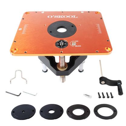 Router Lift Systems for 4.2" Diameter Motors, 9-1/4'' x 11-3/4'' Plate 5-Piece Insert Ring Kit