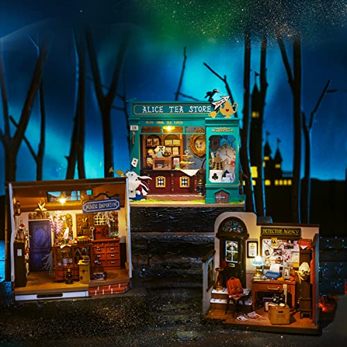 ROBOTIME DIY Miniature House Kit with Furnitures Tiny House Making Kit with LED Light Creative Gifts for Teens Adults Home Decor