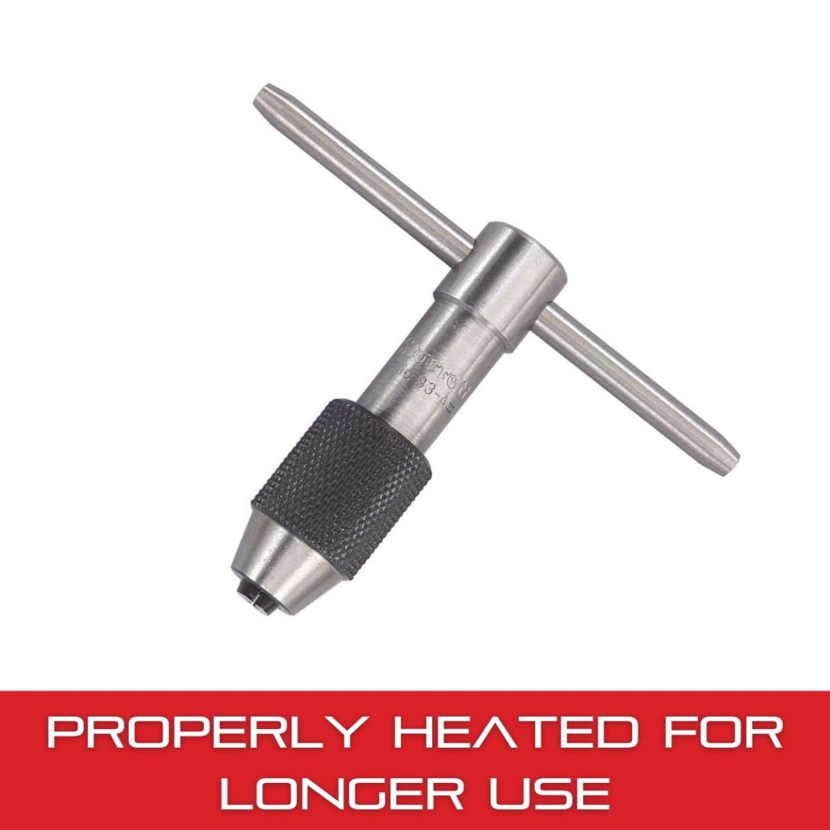 Starrett T-Handle Tap Wrench - Ideal for Holding Taps, Drills, Reamers and Small Tools - 1/16-3/16" Capacity Tap Size, 2" Body Length, 1/16-5/32" Starrett