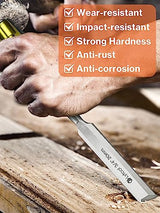 Lytool 5 Piece Wood Chisels Set, Wood Working Chisel Set for Woodworking, Carpentry, CR-V Steel Beveled Edge Blade, Wood Chisels for Woodcarving, Lytool