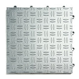 Big Floors GarageTrac Diamond, Durable Copolymer Interlocking Modular Non-Slip Garage Flooring Tile (48 Pack), Alloy Big Floors