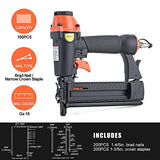 DOTOOL 18 Gauge Pneumatic Brad Nailer 2-in-1 Nail Accepts 5/8 to 2 Inch Brad Nails and 5/8 to 1-5/8 Inch Crown Staples Tool-Free Air-powered Nail Gun DOTOOL