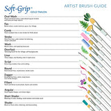 Royal & Langnickel - 5pc Soft Grip Gold taklon Paint Brush Set, Round | SG303 Royal Brush