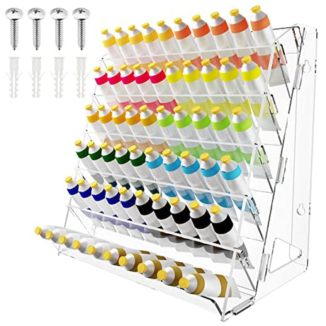 Acrylic Paint Organizer Wall Mount, Paint Holderbfor Craft Hobby Paint Storage, Acrylic Paint Storage, Craft Paint Storage, Paint Rack for 2 oz Homakover
