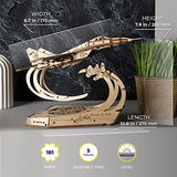 UGEARS Wooden Airplane Model Kits - The Ghost of Kyiv Ukrainian Fighter Jet Model Kit with Movable Ailerons, Wing Flaps & Tail Rudders - MiG-29 UGEARS