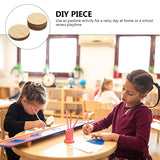 Operitacx 15pcs Round Bamboo Unfinished Wood Circle Unfinished Round Discs Spring Wooden Cutout Unfinished Bamboo Chips Christmas Toys Kid Toys Operitacx