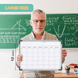 Small Monthly Calendar Dry Erase Whiteboard for Wall, 16" x 12" Magnetic Dry Erase Board, Hanging Double-Sided White Board, Portable Board for ABERLLS