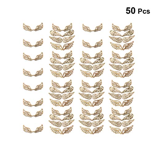 Milisten Ornaments 50pcs Natural Wood Cutouts for Crafts Wood Discs Rustic Woods Slices Wood Cutout Shapes Unfinished Wood Shapes Wood Slices Hobby