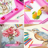 Art Supplies, 272 Pack Art Set Drawing Kit for Girls Boys Teens Artist, Deluxe Gift Art Box with Trifold Easel, Origami Paper, Coloring Book, Drawing POPYOLA