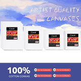 Professional Acrylic Paint Set, 60PCS with Paint Brushes,Acrylic Paint,Easel,4 Sizes Blank Canvases,Palette, Paint Knives,Brush Cup and Art Sponges ESRICH