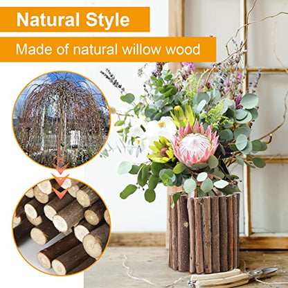 CertBuy 120 Pack Wood Log Sticks 10 CM / 4 Inch, 0.8-1.2 CM in Diameter Twigs for Crafts, Craft Twigs Branch Willow for DIY Crafts, School Projects,