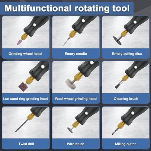 Vastar 2000 MAH Mini Cordless Rotary Tool, Type-C Charging Rotary Tool Kit with 51 Accessories, Multi-Purpose 21000RPM Power Rotary Tool for DIY - WoodArtSupply