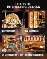 ROKR 3D Wooden Chocolate Factory Puzzle with LED Marble Run for Adults ROKR