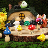 48-Piece Wooden Mushroom Set, 6 Different Sizes and Cute Shapes Unfinished Wooden Mushrooms Perfect for Art Project Crafting and Fairy Themed Spring Ioffersuper