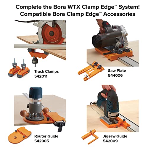 Bora Jigsaw Guide For WTX or NGX Clamp Edge. Use for making Straight Cuts & As A Steady Guide for your Jigsaw -542009 - WoodArtSupply