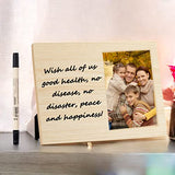 Lnzong Personalized Baby Picture Frame-Ideal Memorial Gift for Baby Friend Couple Family Dog Cat Pet Keepsake Photo Frame, Wood Picture Frame for All Lnzong