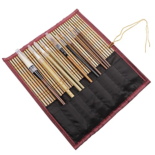 DIUDIU CAT Chinese Brush,Chinese Art Brush Set,Kanji Japanese Sumi for Writing Drawing, One Set of 10 Brushes (with Brush Bag) DIUDIU CAT