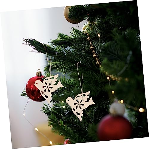 20pcs Wooden Animals Embellishments Unfinished Bird Discs Blank Wood Chips Bird Cutouts Blank Bird Craft Wooden Bird Shapes Unfinished Wood Chips SEWOART