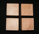 3.5-Inch Natural Unfinished Wood Blocks - Set of 4 Wooden Cubes (Each is 3 1/2 Inches Square) Steve's Gift Shoppe
