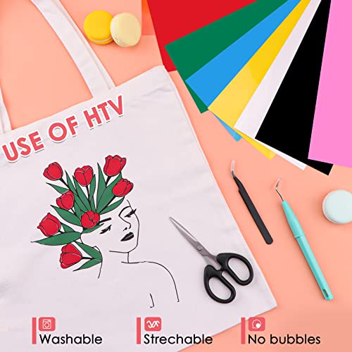 HTVRONT Accessories Bundle for Cricut Joy and Supplies Include Weeding Tools, Heat Transfer, Adhensive Vinyl Sheets for Starter Kit-38PCS HTVRONT