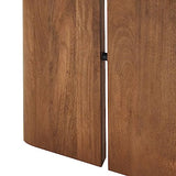 Modway Amistad 86" Solid Wood Modern Farmhouse Rectangular Dining Table in Walnut Modway