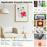 White Permanent Vinyl Roll Compatible with Cricut Silhouette, EPRCUT 12" x 50 FT Adhesive Vinyl for All Cutting Machine Cutters, Glossy Vinyl, EPRCUT