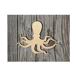 Octopus Wood Craft Unfinished Wooden Cutout Art DIY Wood Sign Inspirational Wall Plaque Rustic Wood Wall Hanging Decor for Home Restroom Bathroom Arupkeer