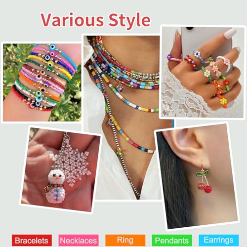 Redtwo 17000pcs 2mm Glass Seed Beads for Jewelry Making Kit, Small Beads  Friendship Bracelets Making Kits, Tiny Waist Beads Kit with Letter Beads,  DIY