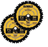 DEWALT Circular Saw Blade, 7 1/4 Inch, 24 Tooth, Wood Cutting (DWA1714242) DEWALT