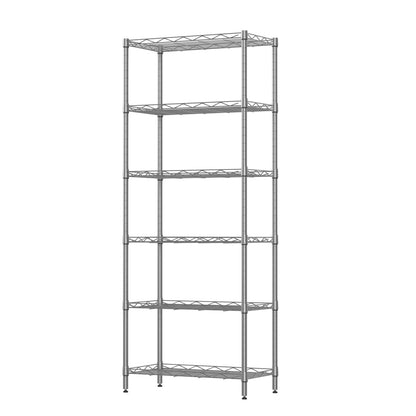 SINGAYE 6-Shelf Wire Shelving Unit, Adjustable Metal Shelves, Standing Shelf, 21.25" W X 11.41D X 69 "H (Silver) - WoodArtSupply