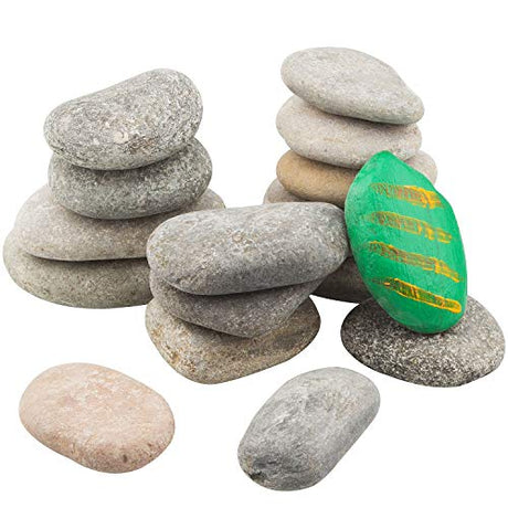 LANIAKEA 20 Pcs River Rocks for Painting, 3-5 Inch River Rocks Caft Rocks for Arts Multi-Color Painting Rocks for Kids Project, Crafts and Home LANIAKEA