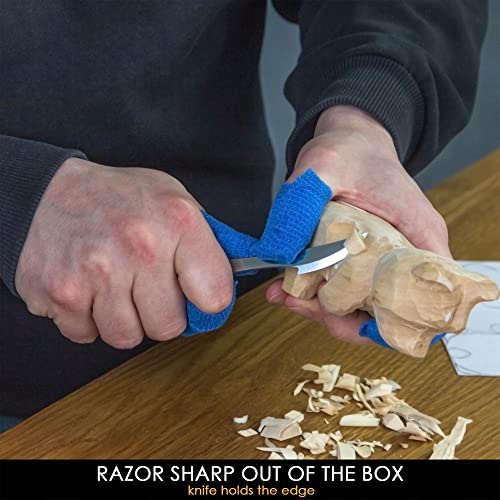 BeaverCraft Wood Carving Kit for Beginners DIY05 Wood Whittling Kit for Beginners Bear Carving Kit - DIY Hobby Craft Kids Wood Carving Kit Wood BeaverCraft