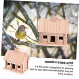 FUNOMOCYA Wooden House Bird nest Mini Wood Bird Houses Unfinished Wooden birdhouses Hanging Bird Mini Bird House DIY Birdhouse Outdoor Birds FUNOMOCYA