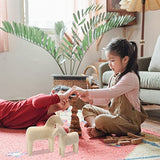 Unfinished Wooden Horse DIY Figurine: 2Pcs Blank Unpainted Dala Horse Models Kids Painting Toy for DIY Crafts Table Decoration Happyyami