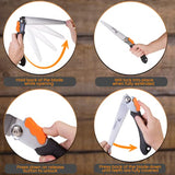 EverSaw Folding Hand Saw Camp Saw 8" Folding Saw - Pruning Saws for Tree Trimming Garden Saw – Rugged Camping Saw for Wood Cutter Trail Clearing Tree Home Planet Gear