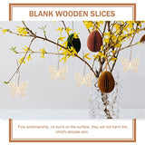 EXCEART 50 Pieces Unfinished Dragonfly Cutouts Blank, Painting Blank Wood Butterfly, Sunflower, Flower, Dragonfly, Mushroom Shaped Slices Cutouts EXCEART