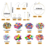 DRWATE Earring Making Kit with 940 PCS Beading Hoop Earring Finding Component Accessories Hooks Jump Rings Loop Earring Backs Beads and Charms for DRWATE