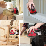 Sander, 200W Compact Electric Sander with 20Pcs Sandpapers & 2Pcs Polishing Pads, 14000 RPM, Hand Sanders with Efficient Dust Collection System for Vistreck