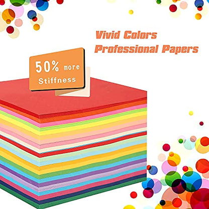 Origami Paper Double Sided Color - 200 Sheets - 20 Colors - 6 Inch Square Easy Fold Paper for Beginner