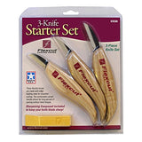 FLEXCUT Carving Knives, Starter Set, with Ergonomic Handles and Carbon Steel Blades, Set of 3 (KN500) FLEXCUT