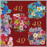 CONVELIFE Dried Flowers for Resin, 120pcs Natural Flowers and Leaves Compressed, Vacuum Packed DIY Dried Flowers for Epoxy, Jewelry, Candles, Soap, CONVELIFE