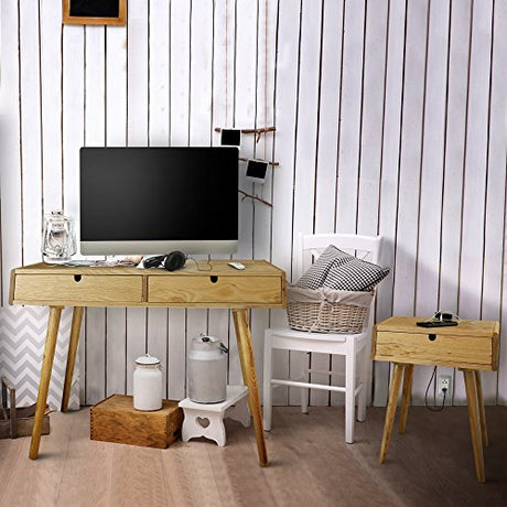 American Trails Freedom Made of Solid American Desk with USB Ports, Natural Oak (New) American Trails